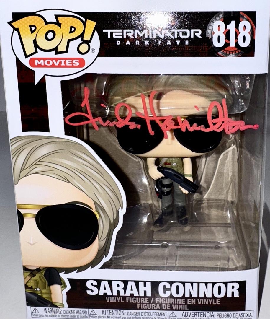 Linda Hamilton Signed Funko Pop #818 Sara Connor (Terminator) - Beckett COA #01
